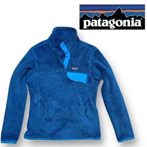 Patagonia Re-Tool Snap T PolarTec Fleece Pullover Bright Blue Womens XS